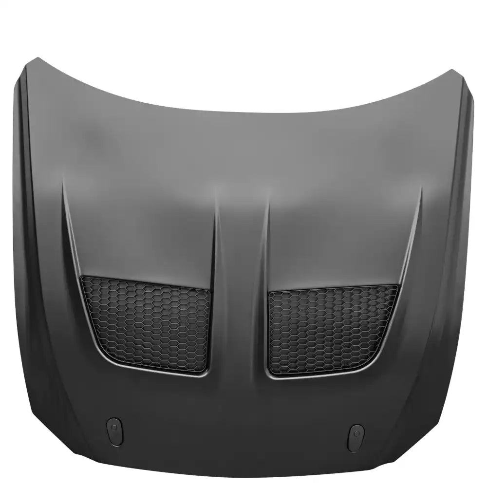 2015-2017 Ford Mustang V6/GT/GT350 GTD Style Front Hood Black Aluminum