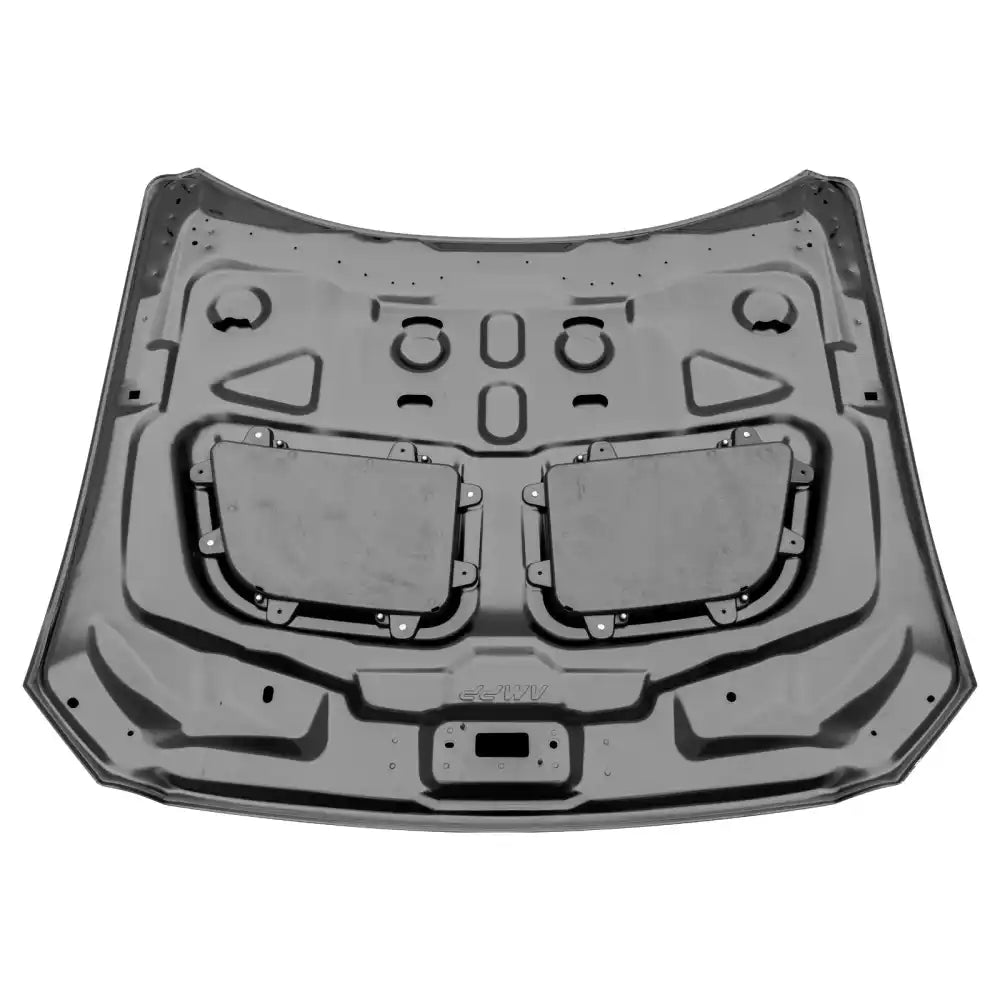 2015-2017 Ford Mustang V6/GT/GT350 GTD Style Front Hood Black Aluminum