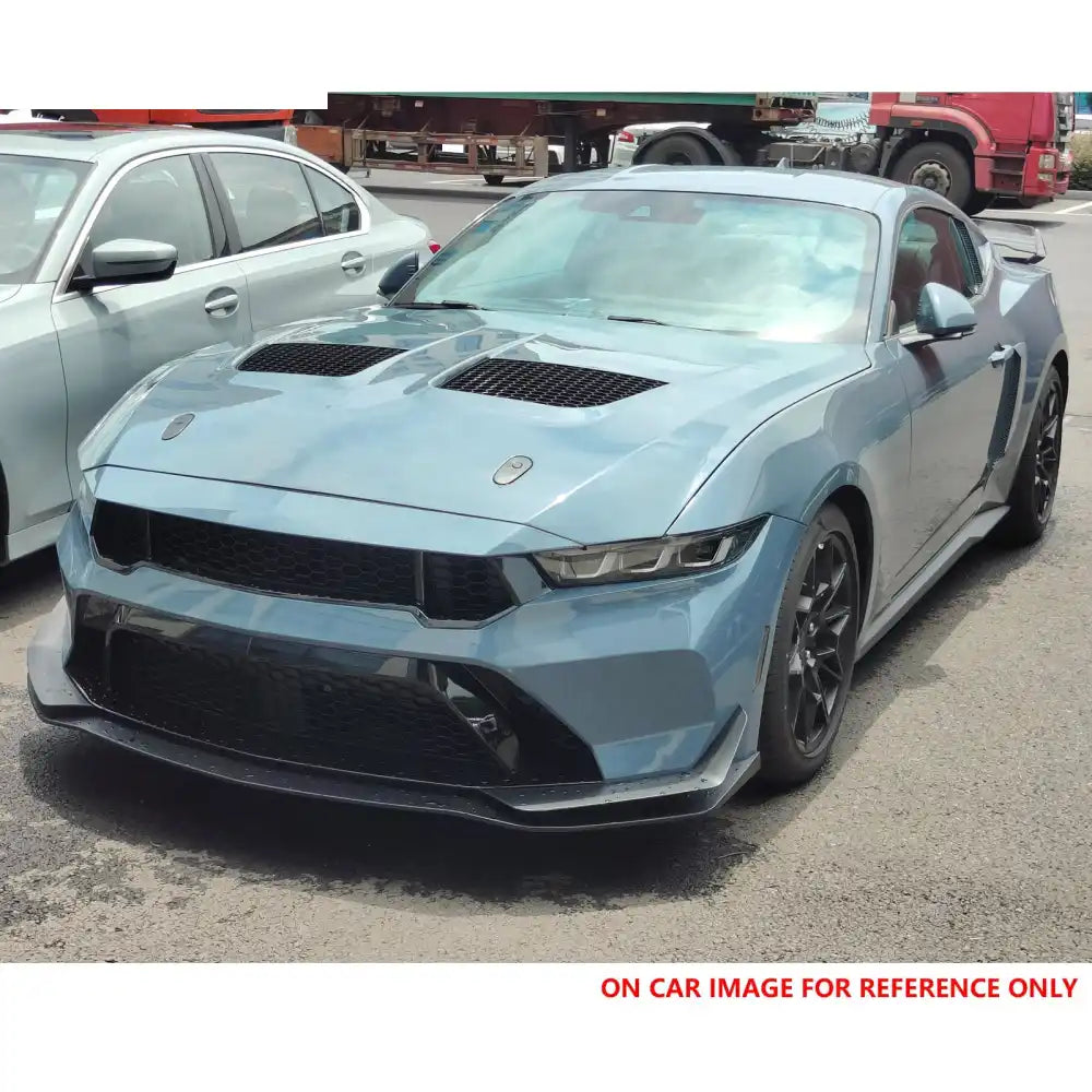 2015-2017 Ford Mustang V6/GT/GT350 GTD Style Front Hood Black Aluminum