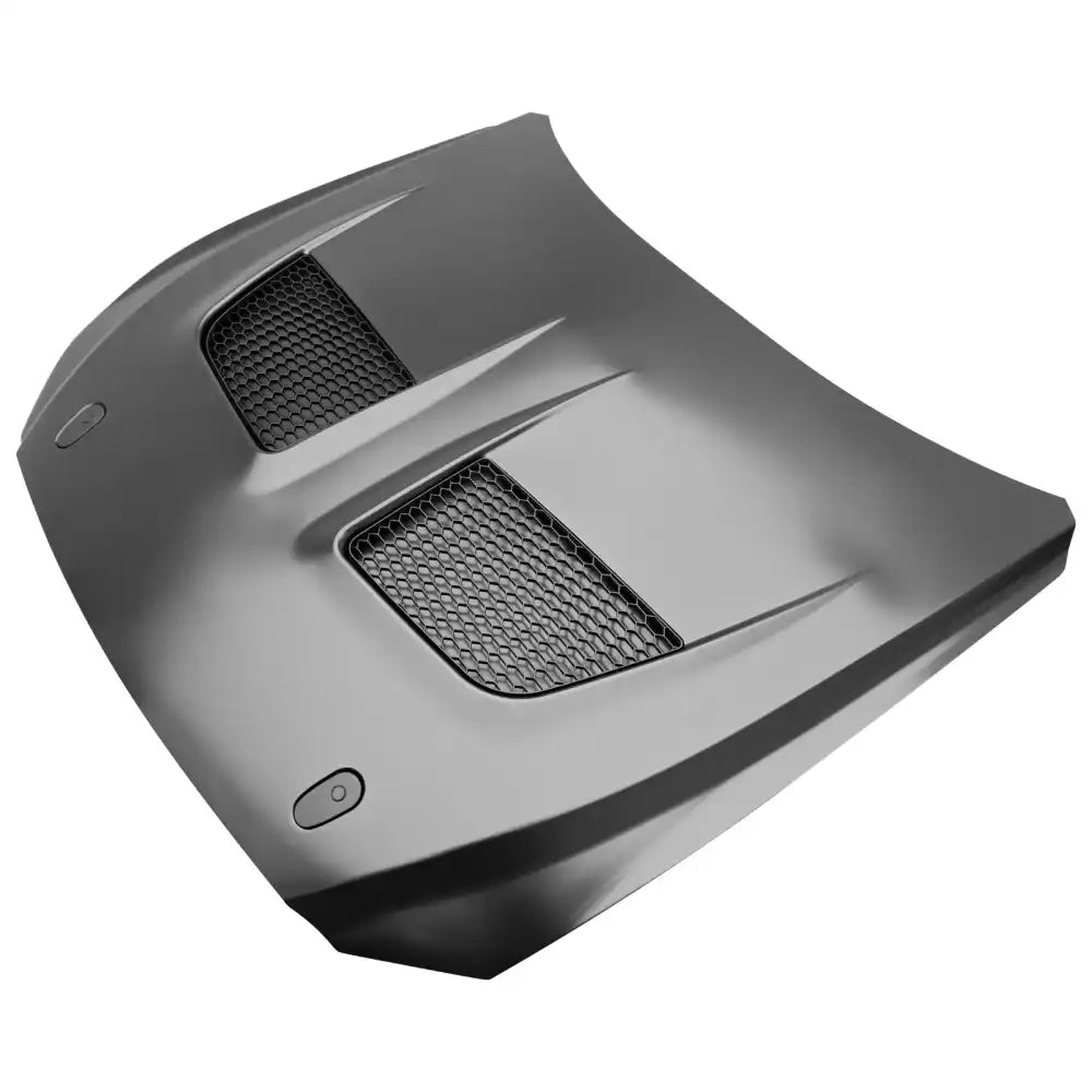 2015-2017 Ford Mustang V6/GT/GT350 GTD Style Front Hood Black Aluminum