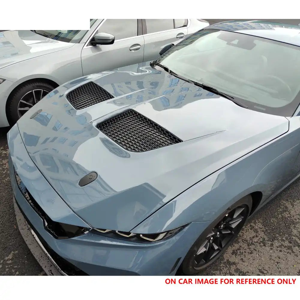 2015-2017 Ford Mustang V6/GT/GT350 GTD Style Front Hood Black Aluminum