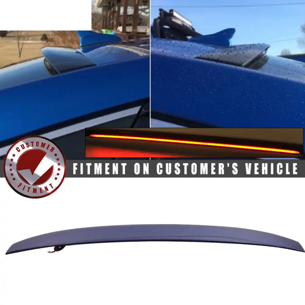 2015-2017 Hyundai Sonata Painted ABS Roof Spoiler W/ LED Light Bar Shoreline Drive Blue Pearl #VU8