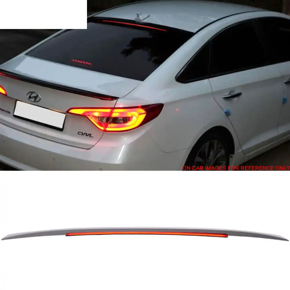 2015-2017 Hyundai Sonata Painted ABS Roof Spoiler W/ LED Light Bar Unpainted