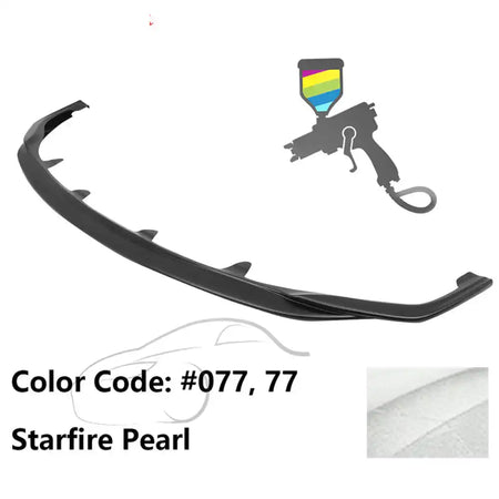 2015-2017 Lexus RC300 F Sport Silkblaze Style Front Bumper Lip PP Painted #077, 77 Starfire Pearl