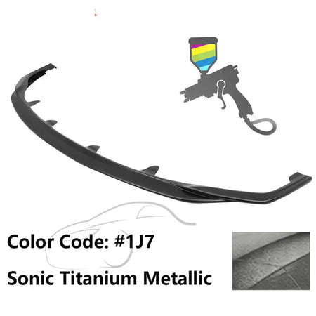 2015-2017 Lexus RC300 F Sport Silkblaze Style Front Bumper Lip PP Painted #1J7 Sonic Titanium Metallic