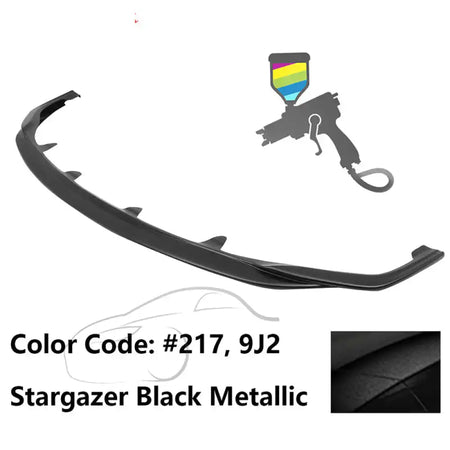2015-2017 Lexus RC300 F Sport Silkblaze Style Front Bumper Lip PP Painted #217, 9J2 Stargazer Black Metallic