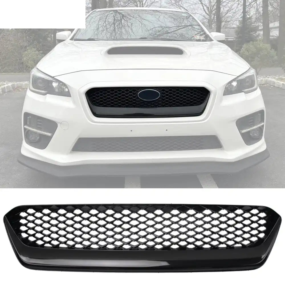 2015-2017 Subaru WRX Gloss Black JDM Style Front Bumper Grille ABS JDM Style
