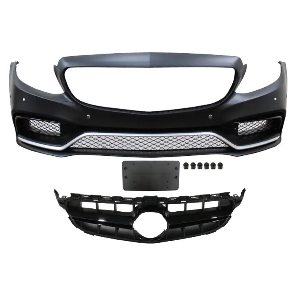 2015-2018 Mercedes-Benz W205 C Class C63 Front Bumper w/ Upper Grille