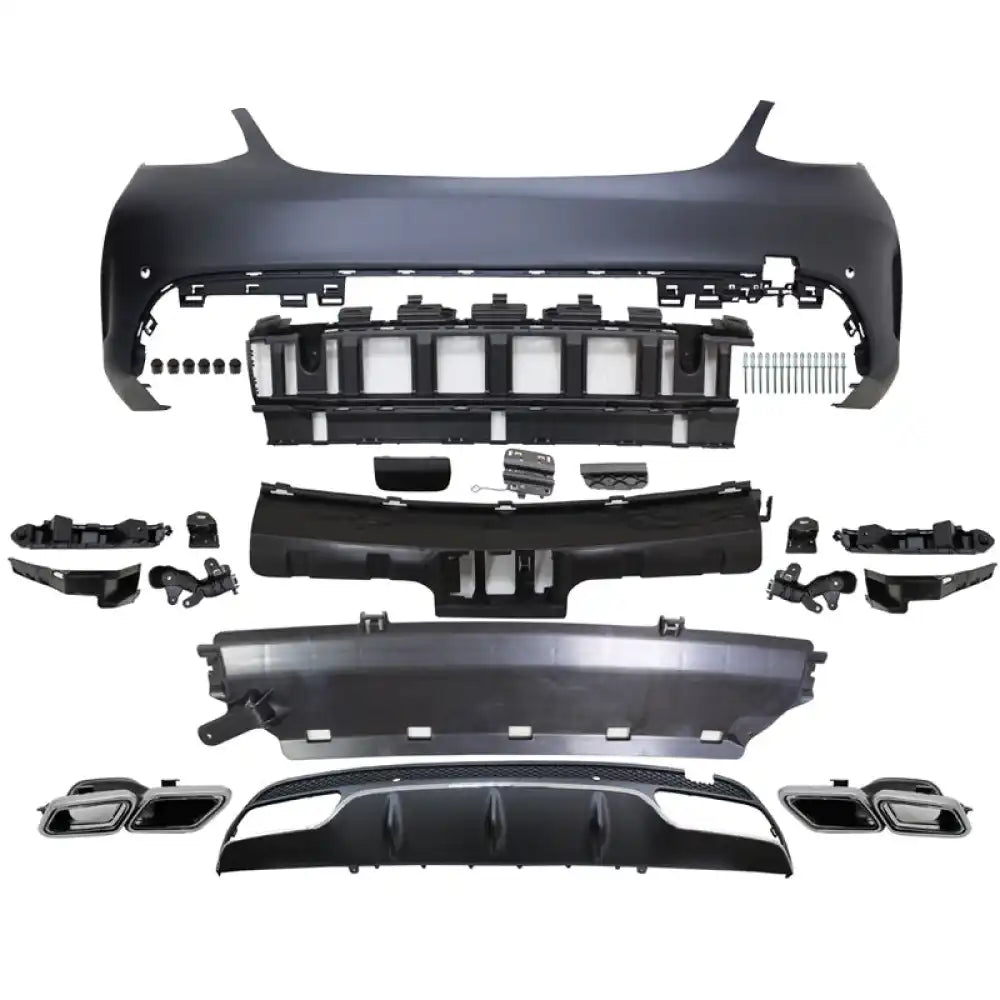 2015-2018 Mercedes-Benz W205 C Class Rear Bumper Cover w/ Muffler Tip