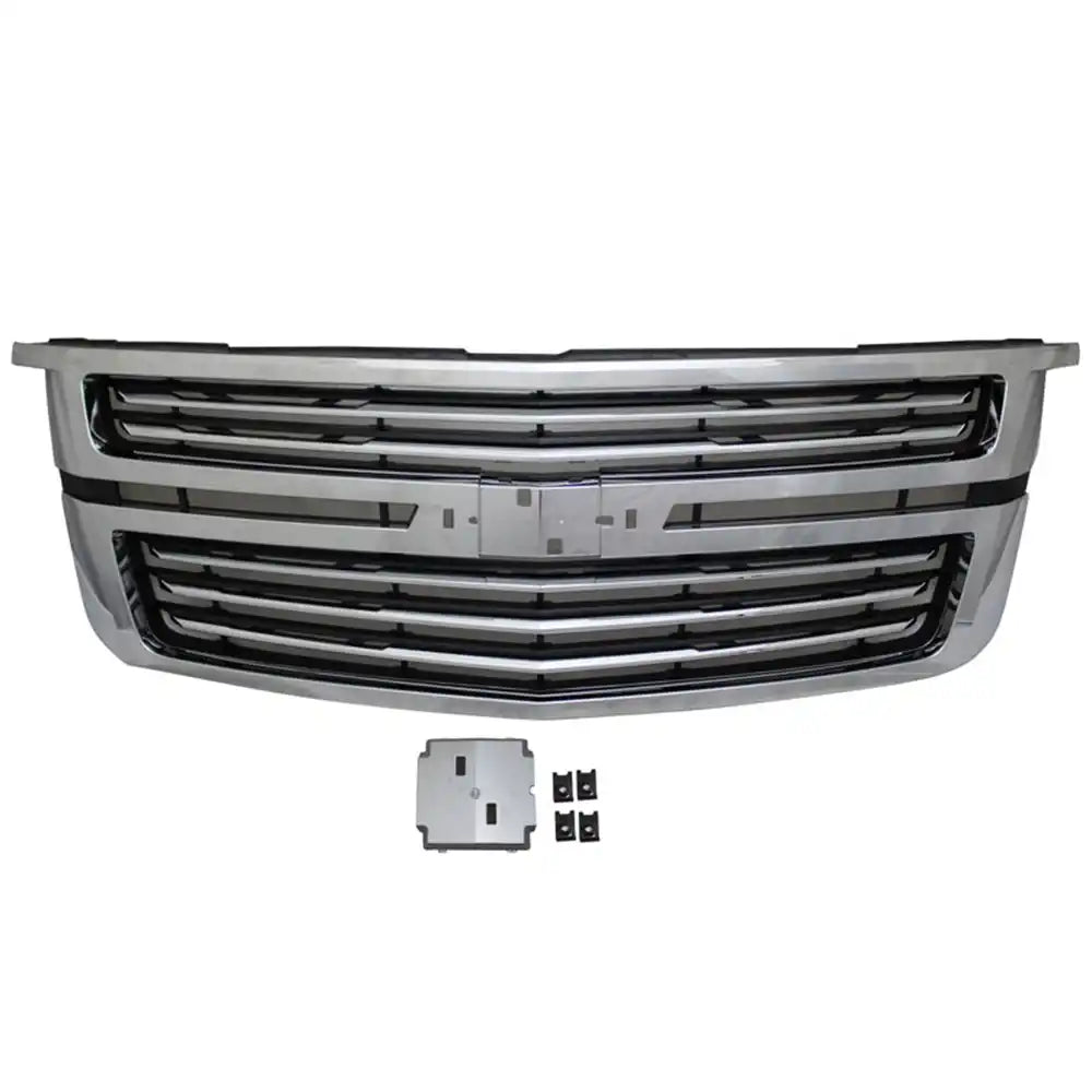 2015-2020 Chevy Tahoe LTZ Style Chrome Front Upper Bumper Grille