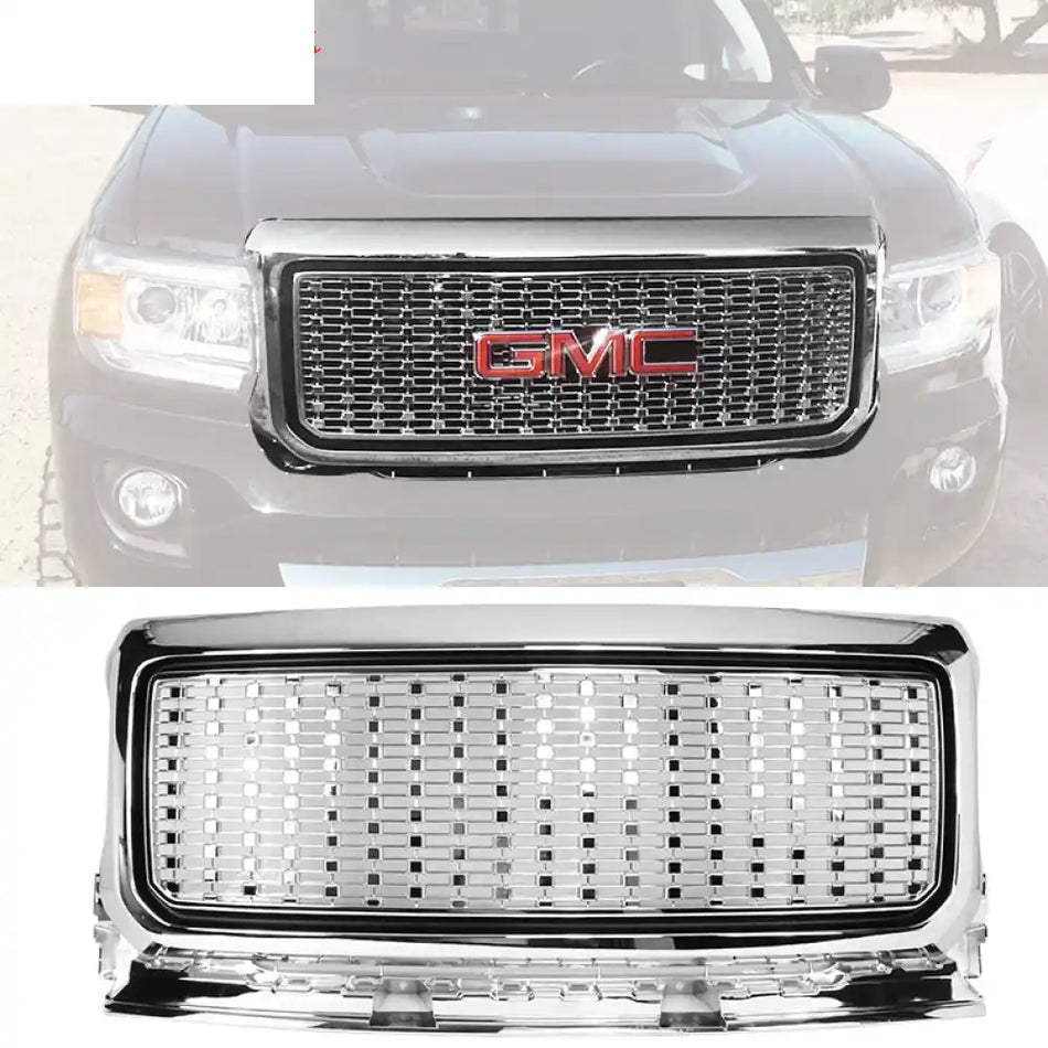 2015-2020 GMC Canyon Denali Style Front Bumper Hood Grille Guard Grill Chrome