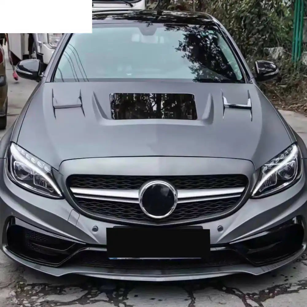 2015-2020 Mercedes Benz W205 Transparent Vented Car Hood Iron