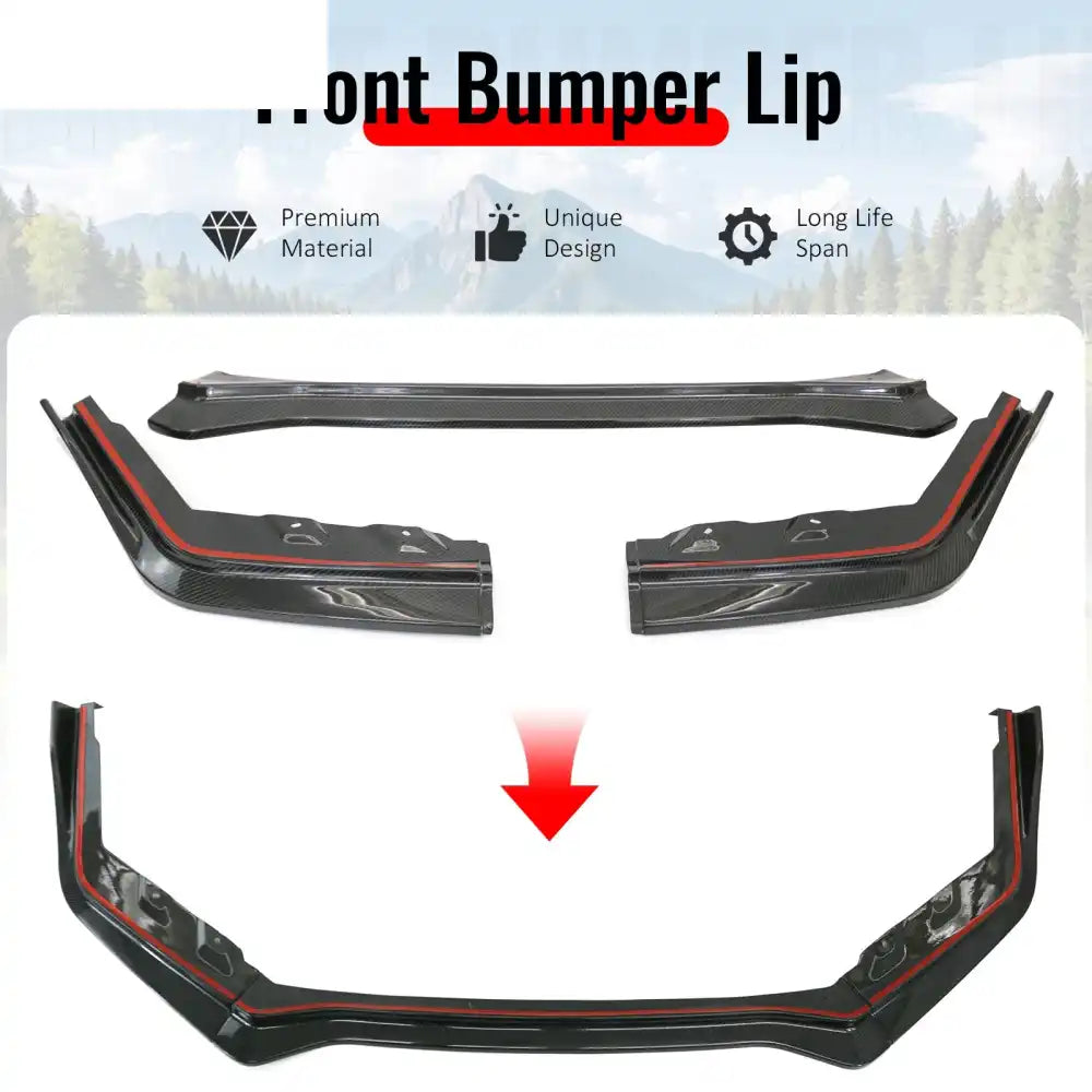 2015-2021 Subaru WRX/WRX STI Carbon Fiber IKON Style Front Bumper Lip