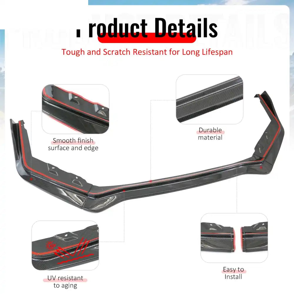 2015-2021 Subaru WRX/WRX STI Carbon Fiber IKON Style Front Bumper Lip