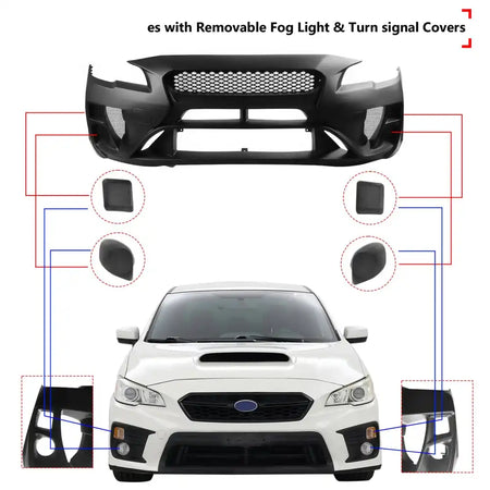 2015-2021 Subaru WRX STI Front Bumper Cover Varis Style Conversion
