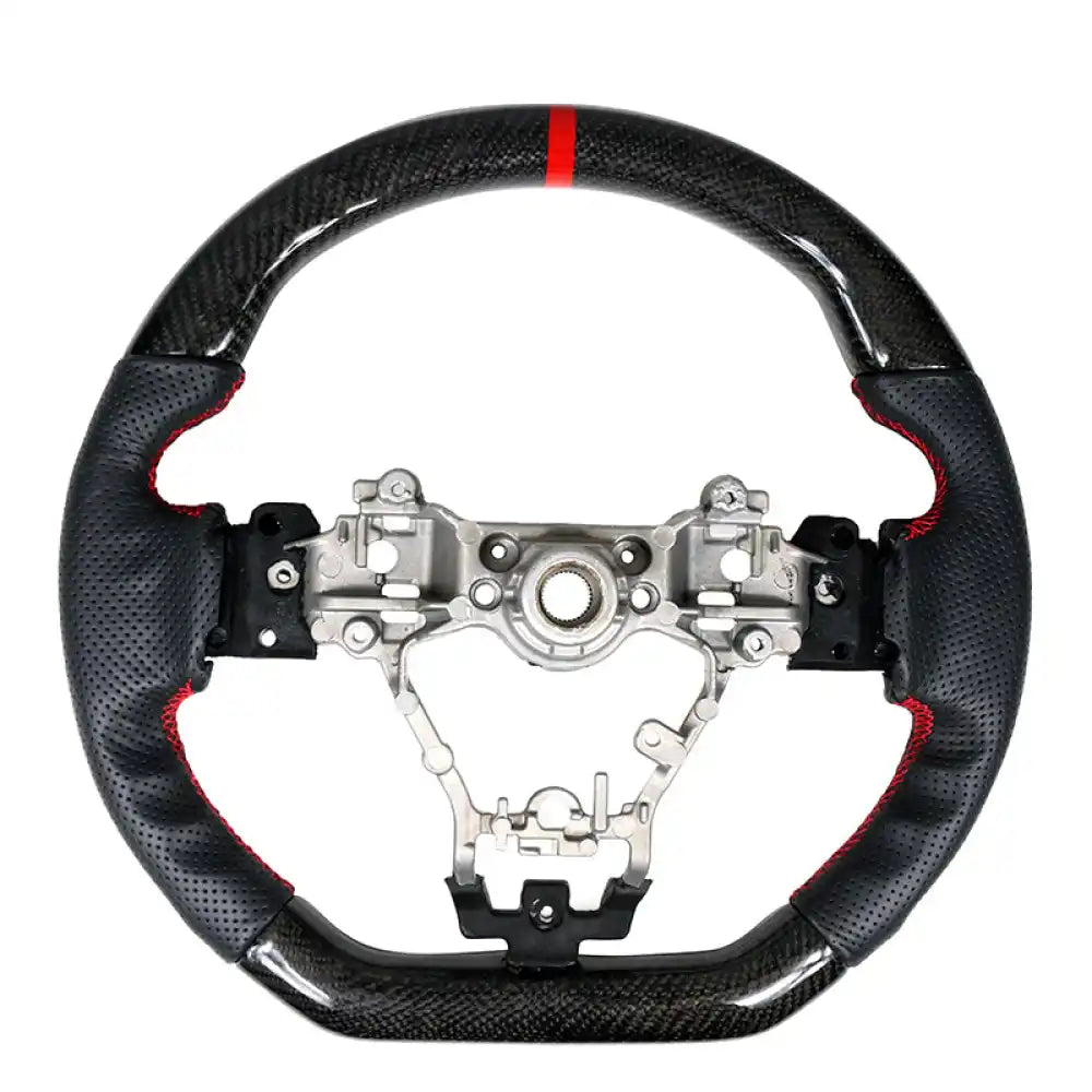 2015-2021 Subaru WRX & STI Steering Wheel Matte CF + Perf Leather