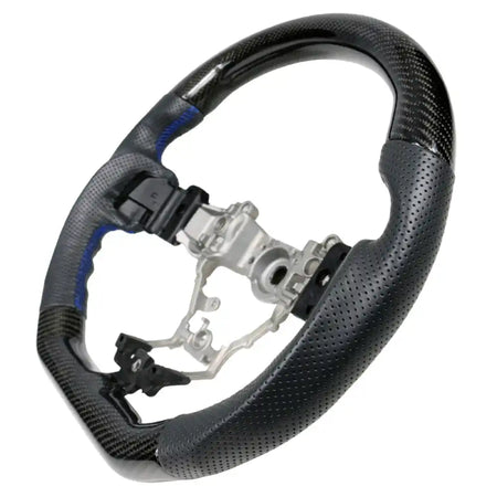 2015-2021 Subaru WRX STI Steering Wheel Matte CF + Perforated Leather
