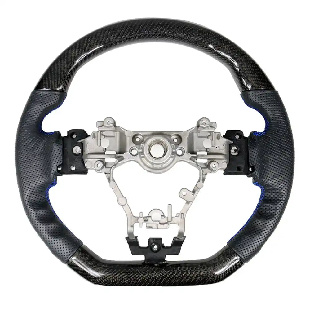 2015-2021 Subaru WRX STI Steering Wheel Matte CF + Perforated Leather