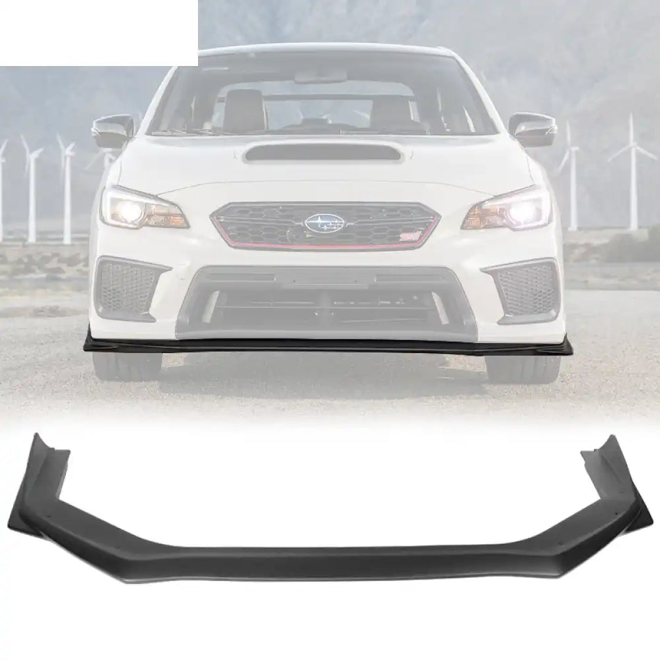 2015-2021 Subaru WRX STI V2 Style Front Bumper Lip Spoiler ABS Matte Black