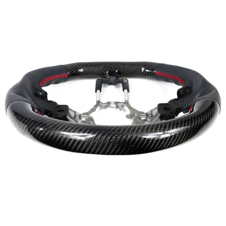 2015-2021ÃÂ WRX & STI CF Perforated Leather Red Stitch Steering Wheel