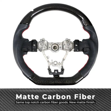 2015-2021ÃÂ WRX & STI CF Perforated Leather Red Stitch Steering Wheel
