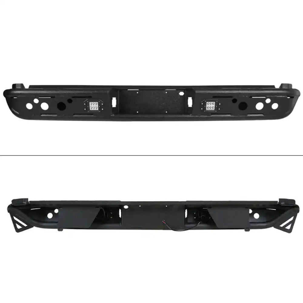 2015-2022 Ford F150 Textured Black Rear Bumper Guard LED Lights Lamp