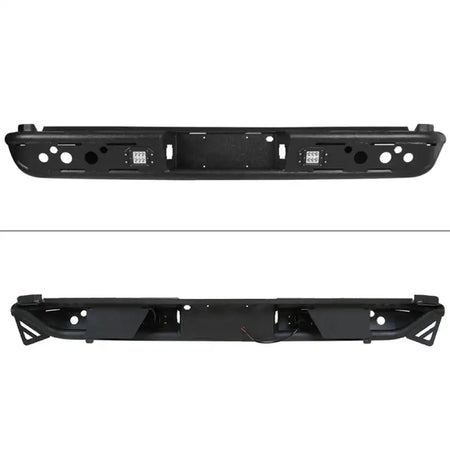 2015-2022 Ford F150 Textured Black Rear Bumper Guard LED Lights Lamp