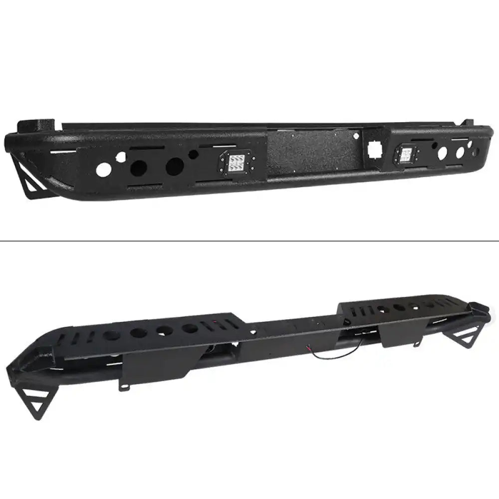 2015-2022 Ford F150 Textured Black Rear Bumper Guard LED Lights Lamp