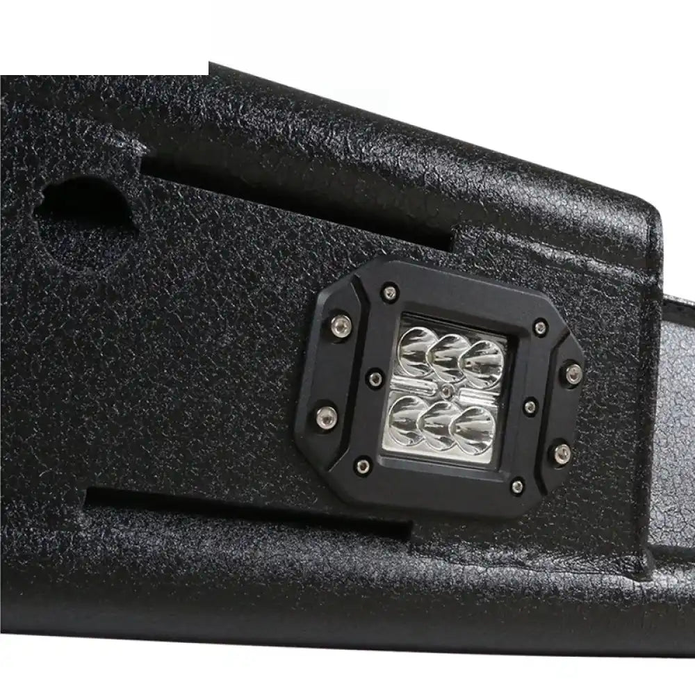 2015-2022 Ford F150 Textured Black Rear Bumper Guard LED Lights Lamp