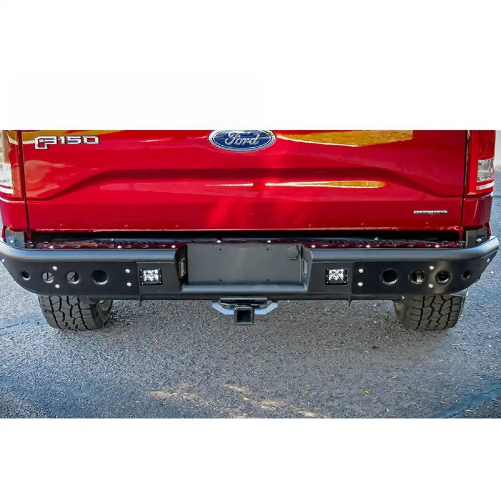 2015-2022 Ford F150 Textured Black Rear Bumper Guard LED Lights Lamp