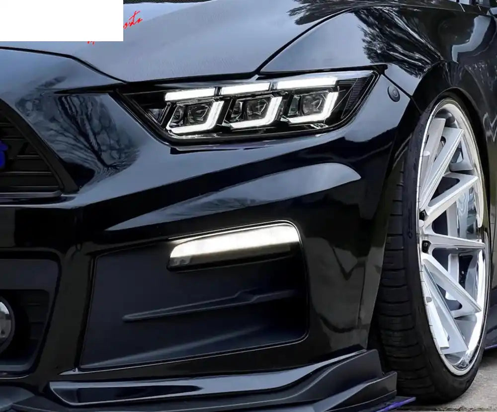 2015-2022 Ford Mustang Shelby 2024 Style Front Bumper Head Lights Lamp