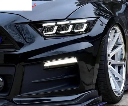 2015-2022 Ford Mustang Shelby 2024 Style Front Bumper Head Lights Lamp