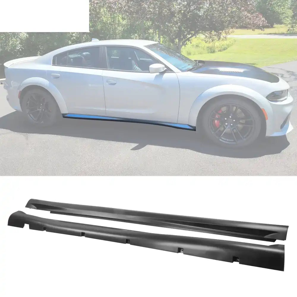 2015-2023 Charger IKON Gloss Black Front Rear Bumper Covers LED PP Gloss Black