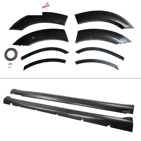 2015-2023 Charger IKON Matte Black Front Rear Bumper Covers LED Grille