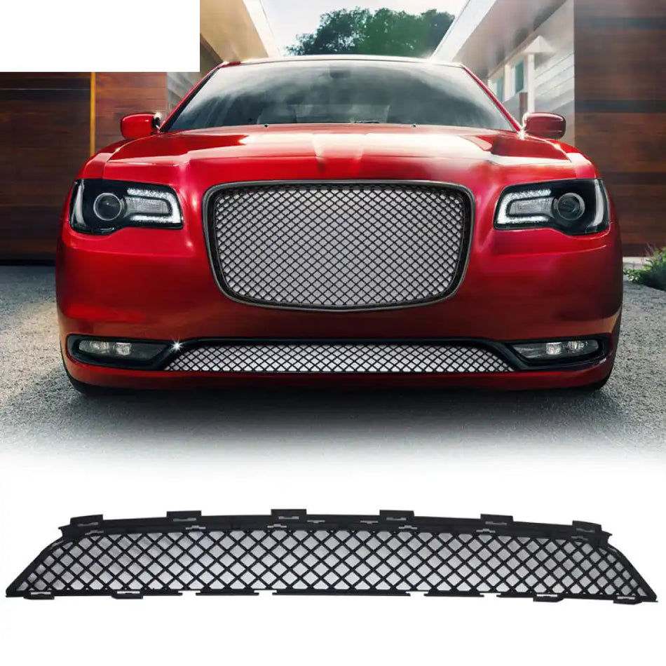 2015-2023 Chrysler 300 300C B Style Black Front Lower Bumper Grille