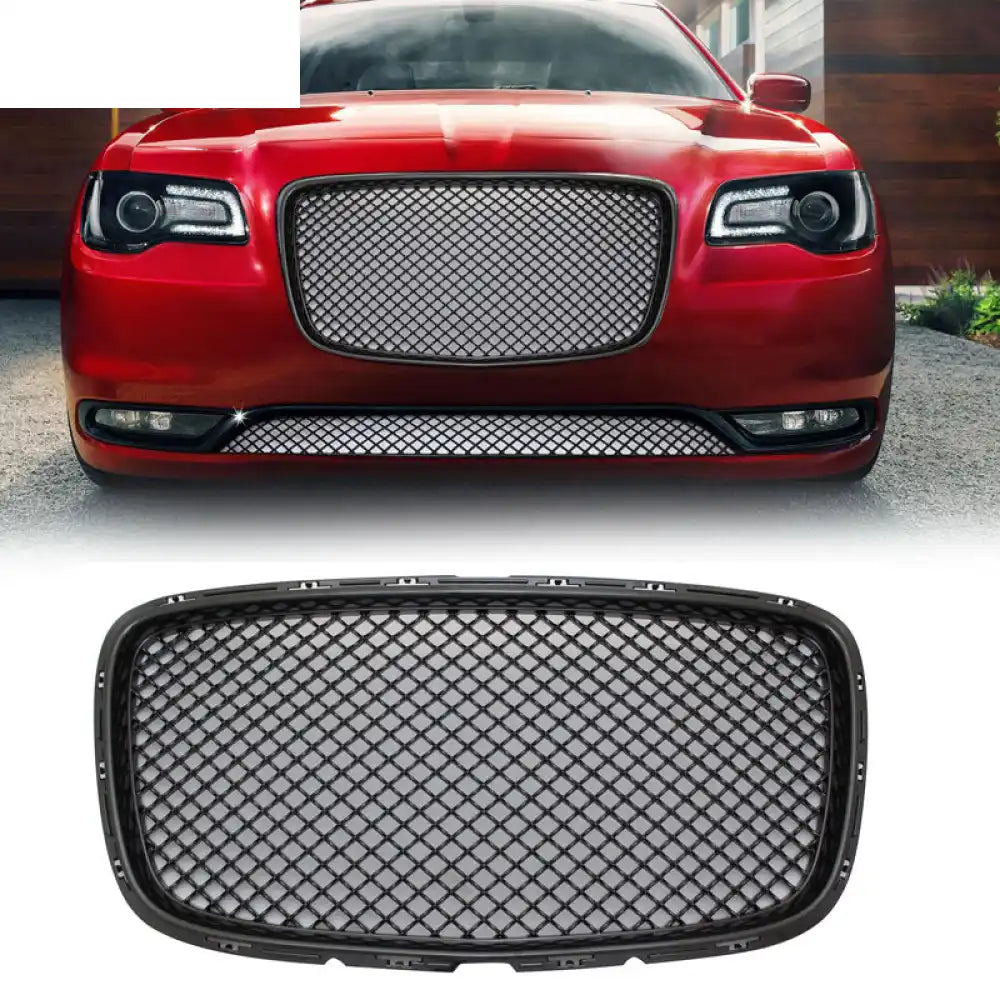 2015-2023 Chrysler 300 300C B Style Black Front Upper Grille