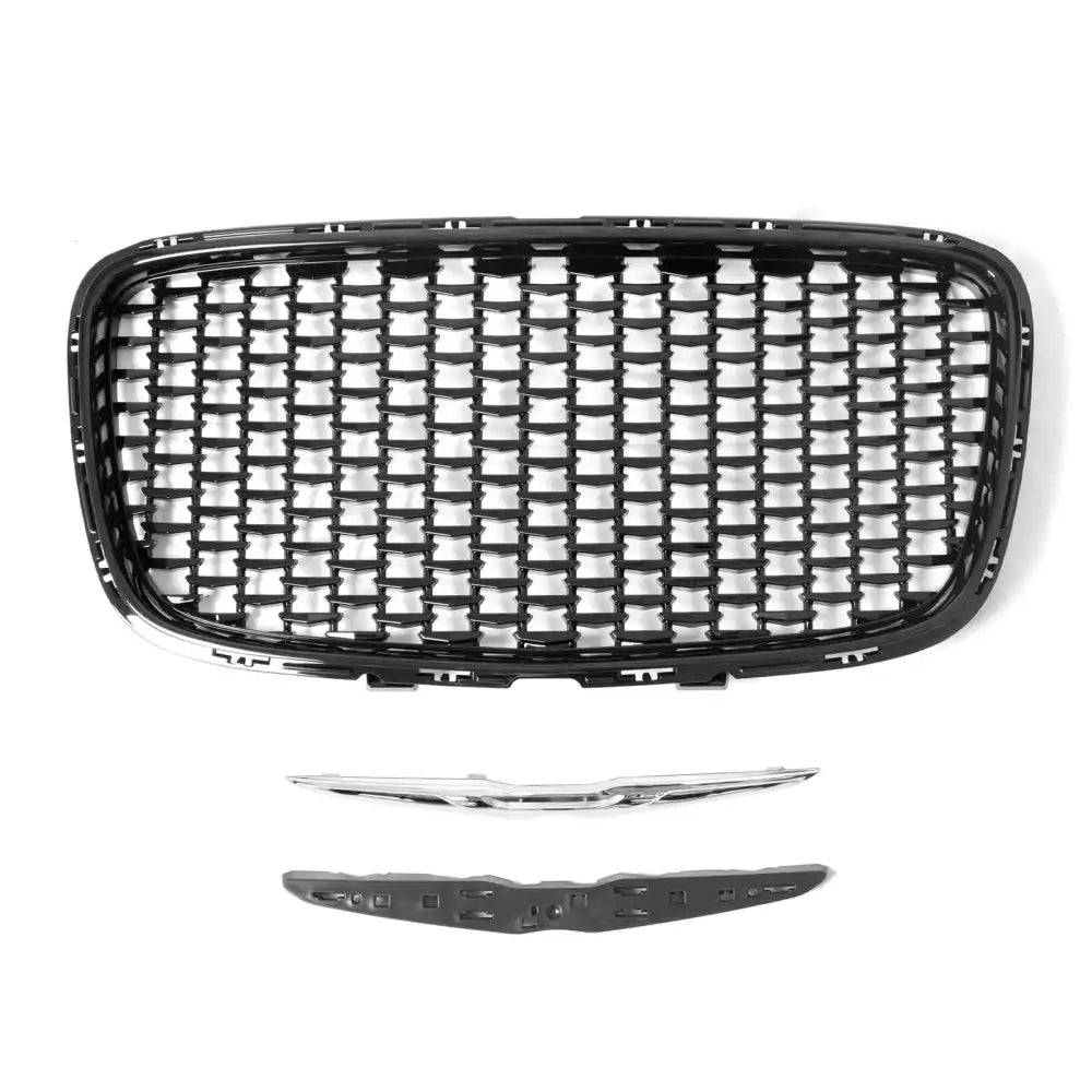 2015-2023 Chrysler 300 Gloss Black 300S Sport Upper Lower Grilles ABS Gloss Black
