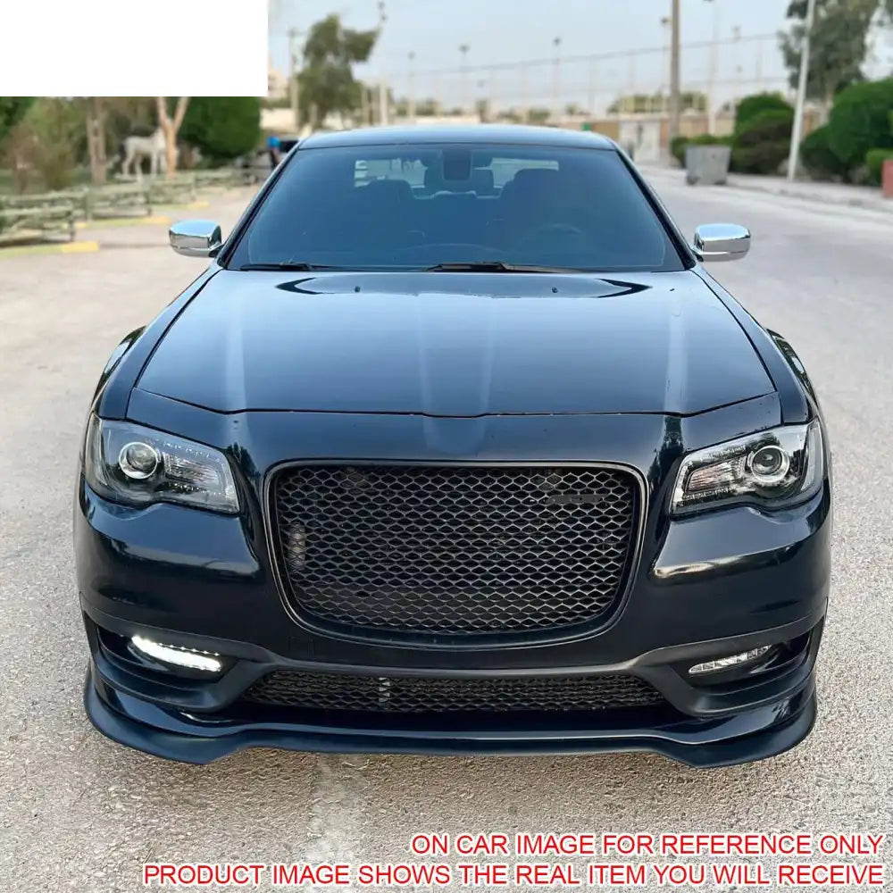 2015-2023 Chrysler 300 Gloss Black ABS Upper Grille + PP Lower Grille Gloss Black