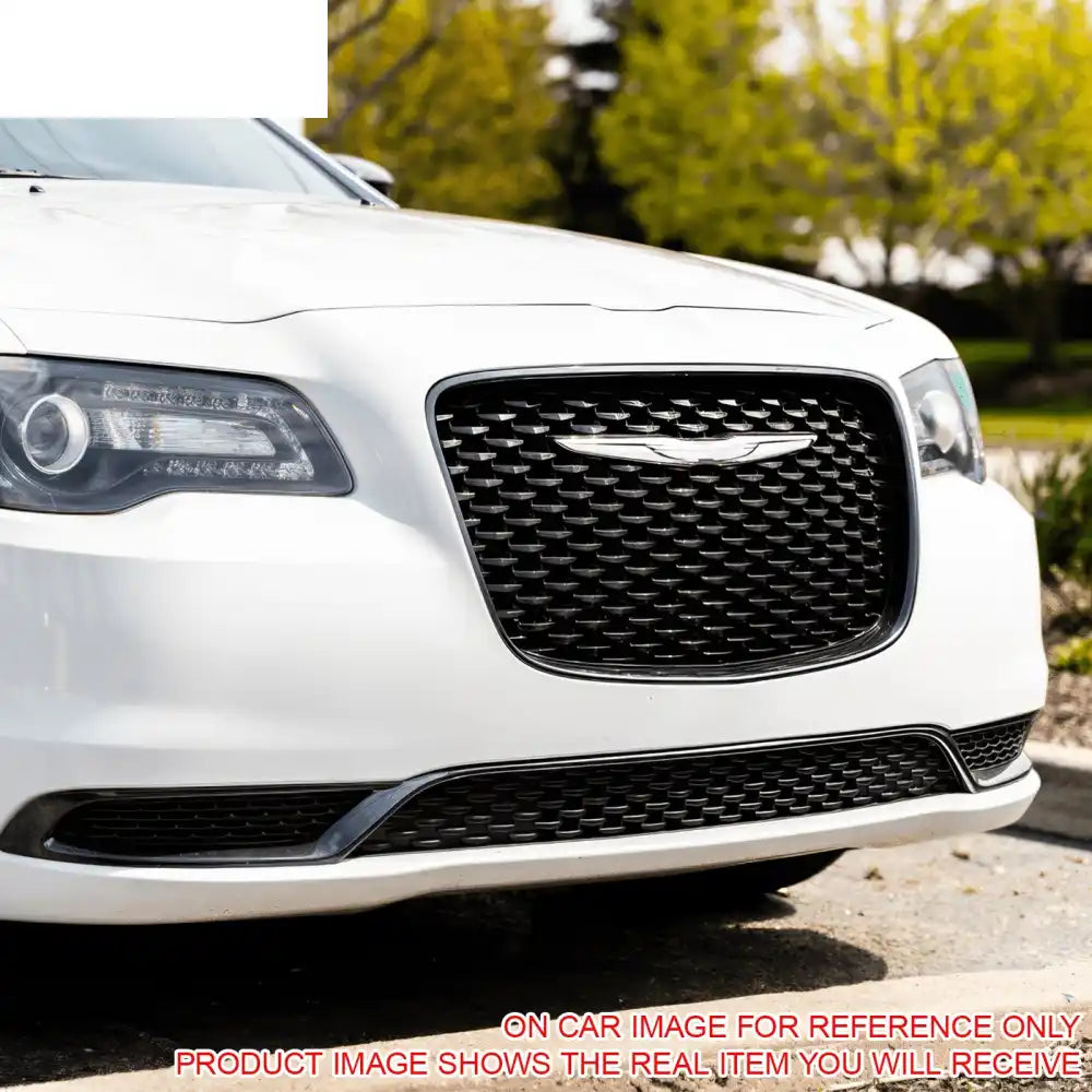 2015-2023 Chrysler 300 Gloss Black ABS Upper Grille + PP Lower Grille Gloss Black