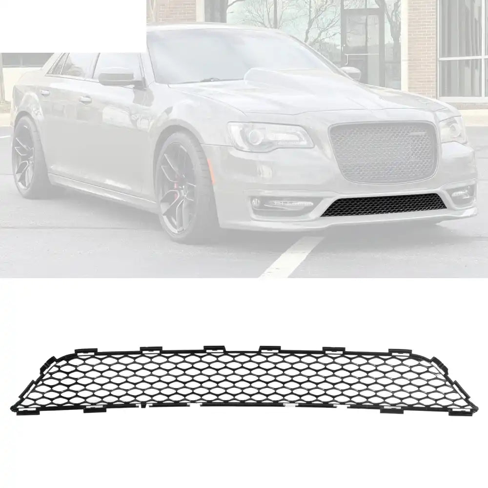 2015-2023 Chrysler 300 Gloss Black ABS Upper Grille + PP Lower Grille Gloss Black
