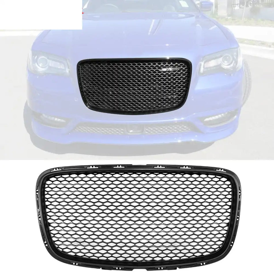 2015-2023 Chrysler 300 Grille TBD Style Front Hood Mesh Grill ABS Black