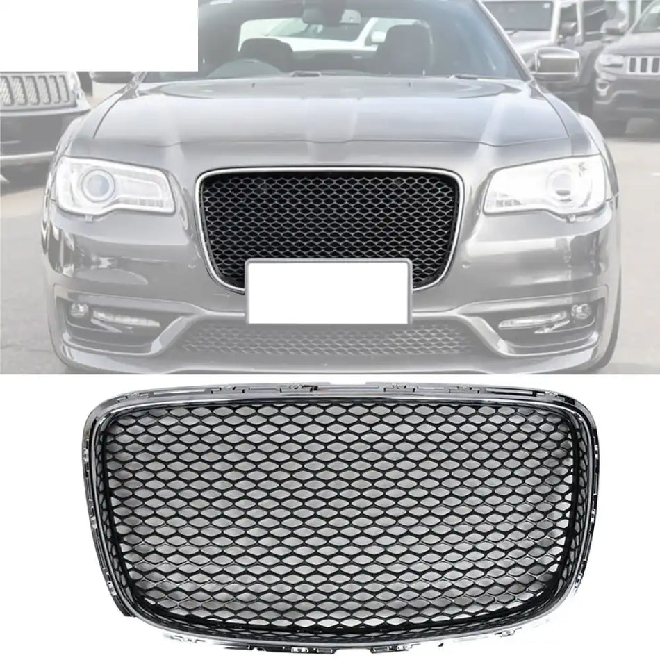 2015-2023 Chrysler 300 Grille TBD Style Front Hood Mesh Grill ABS Chrome