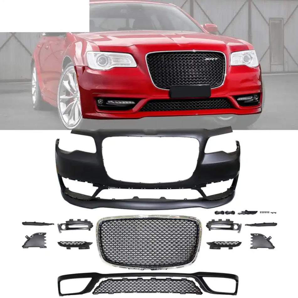 2015-2023 Chrysler 300 S Model Front Bumper Cover + Grill No Sensor Hole