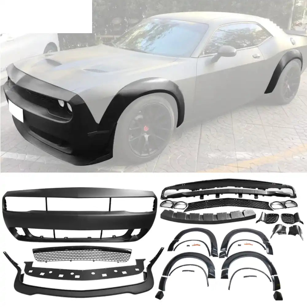 2015-2023 Dodge Challenger Front Bumper & Lip Demon Style Fender Flare