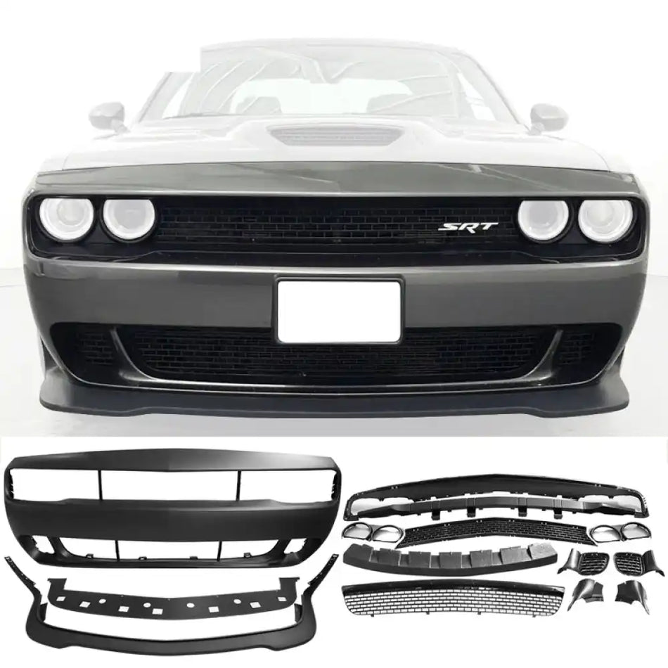 2015-2023 Dodge Challenger Front Bumper w/ Grille & HC Lip Unpaint PP