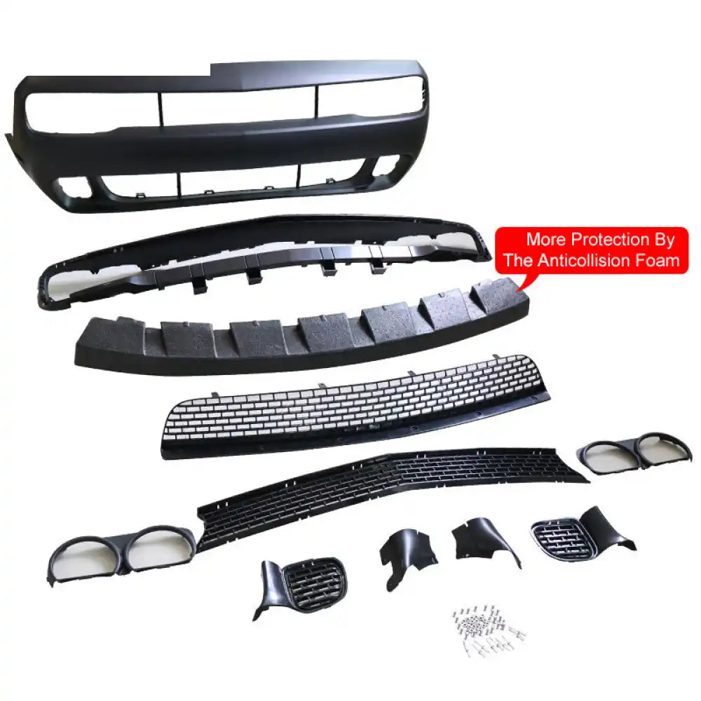 2015-2023 Dodge Challenger Front Bumper w/ Grille & HC Lip Unpaint PP