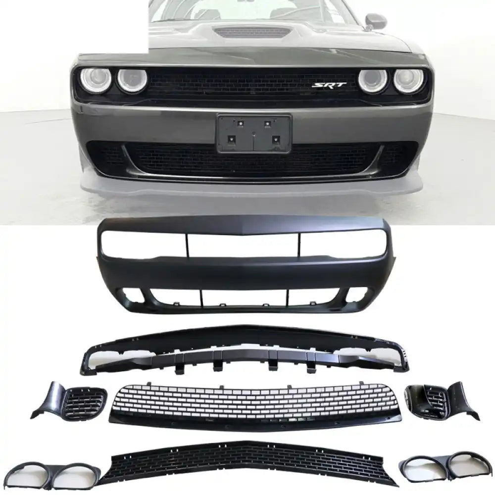 2015-2023 Dodge Challenger Front Full Bumper & Lip + Fender Flares PP