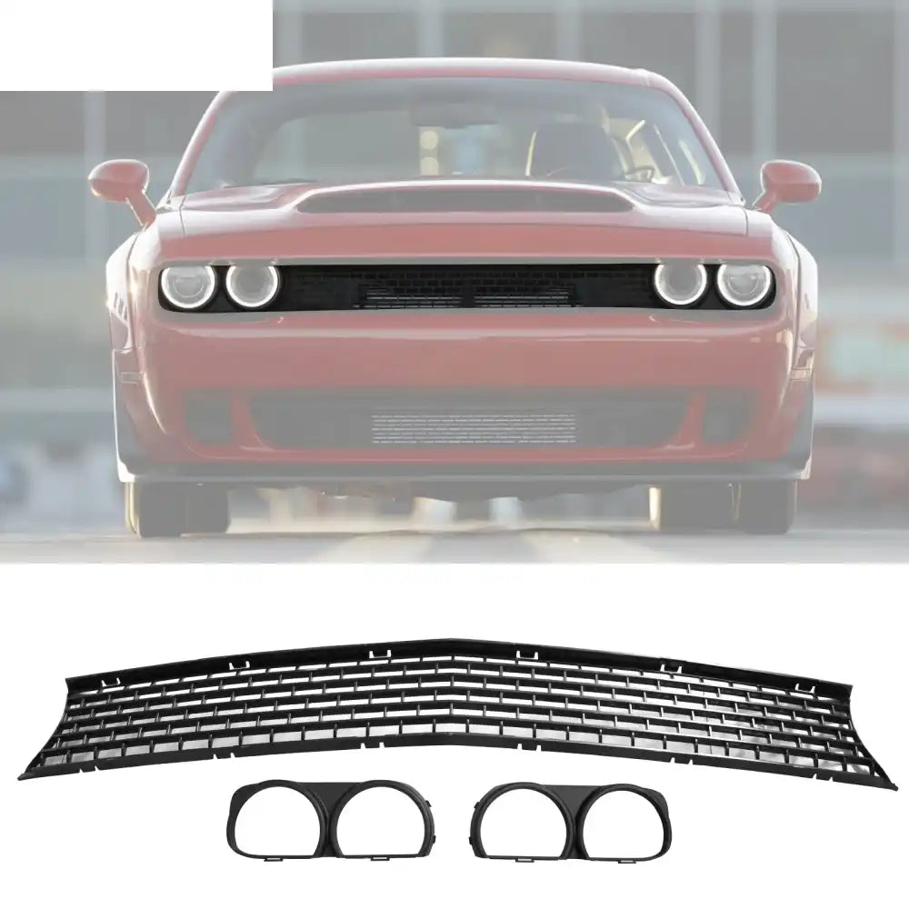 2015-2023 Dodge Challenger OE Black Front Upper Grille Headlight Bezel