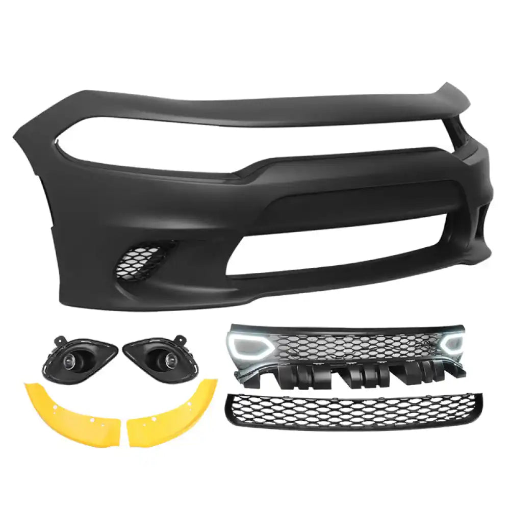 2015-2023 Dodge Charger Black Front Bumper Foglights Grille Lights PP