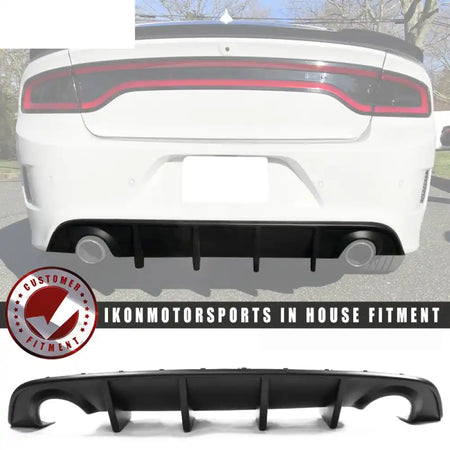 2015-2023 Dodge Charger Black Rear Bumper Conversion Diffuser Lip PP